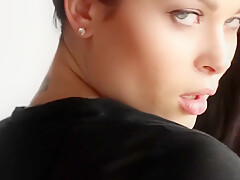 Check Description! Beautiful Russian Hottie Alina Teasing In Sexy Black Lingerie