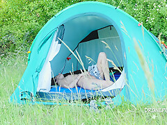 Nudist Milf Alzbeta Sleeping In The Tent